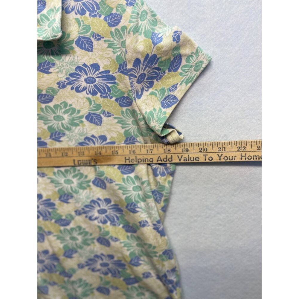 Croft & Barrow Sleeveless Floral Print Top Blouse Polo Style Women's Large - Picture 5 of 9